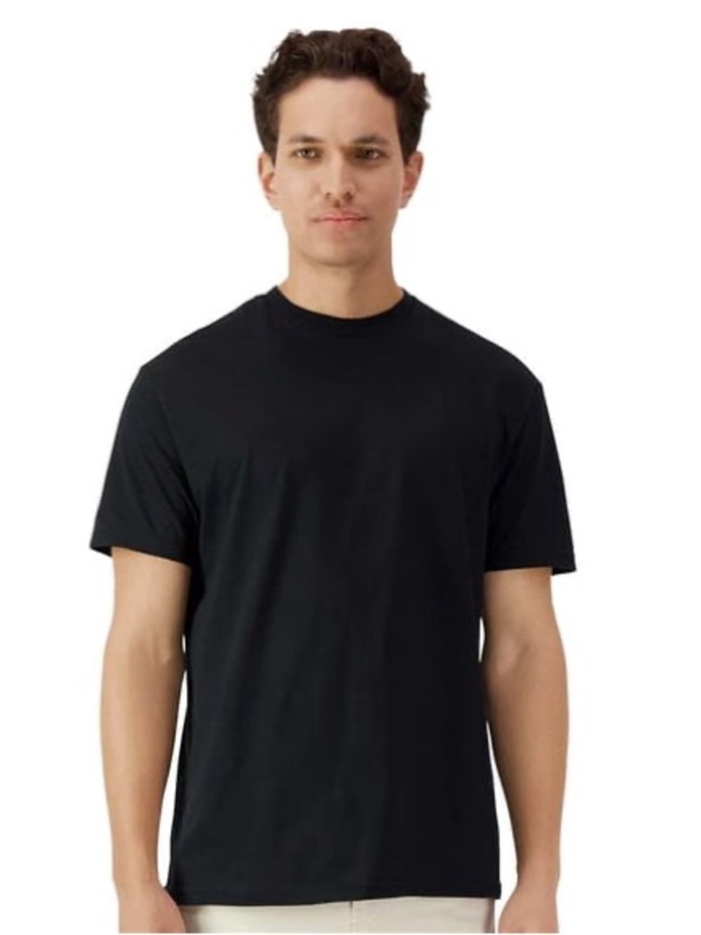 Classic Black & White Crewneck Men's T-Shirt